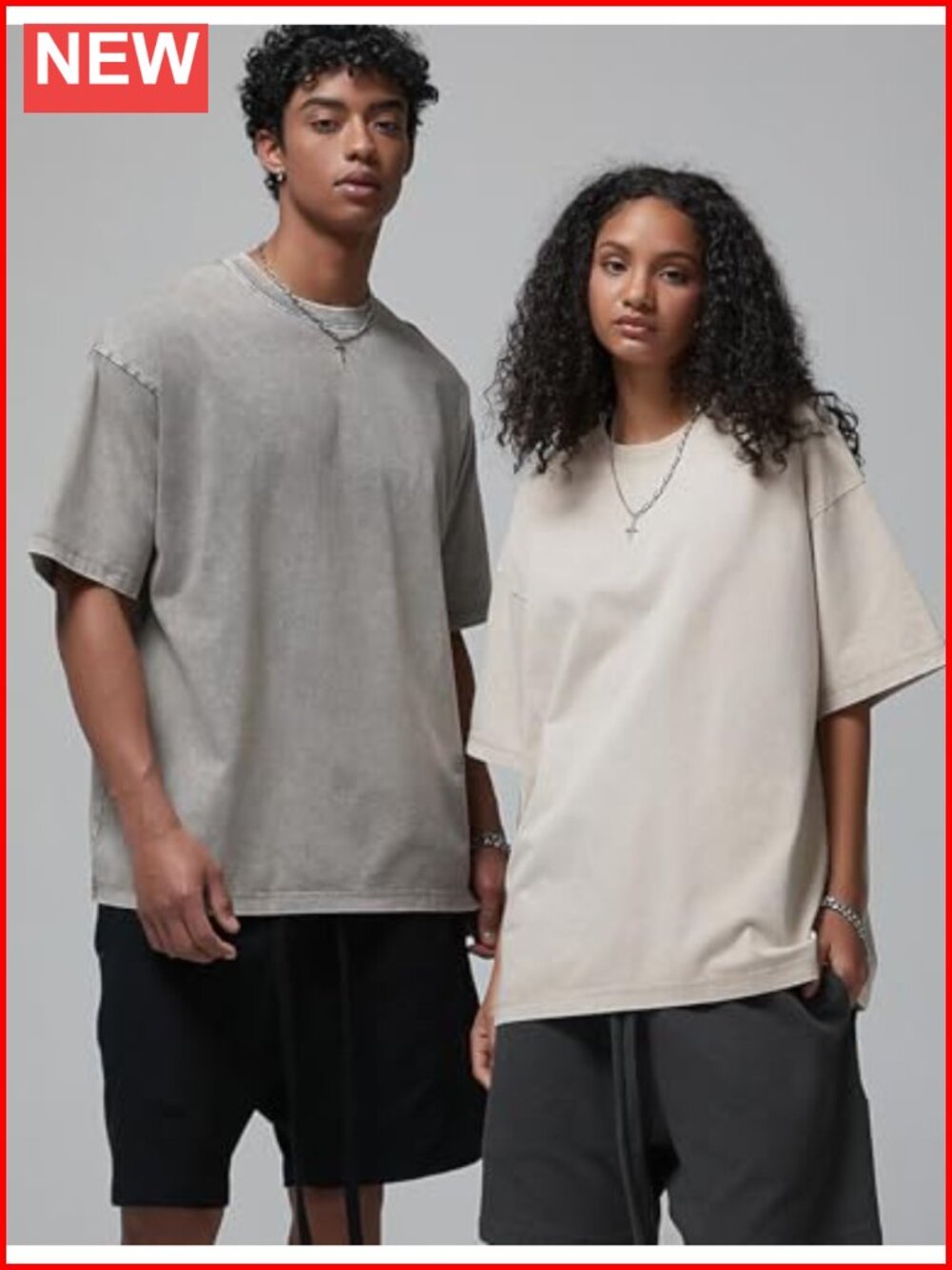 Men Oversized Cotton T-Shirt Loose Fit Drop Shoulder Vintage Streetwear Tee - Picture 4 of 6